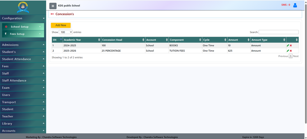 Fee Concession Dashboard